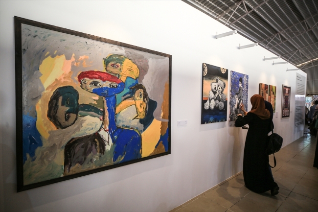 Gazze'de işgalin acılarını anlatan modern sanat sergisi